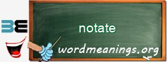 WordMeaning blackboard for notate